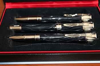 MONTBLANC　モンブラン　ボールペン&シャープペンシル　2本セット Amazon | MONTBLANC Mark Twain 万年筆 ボールペン シャープ